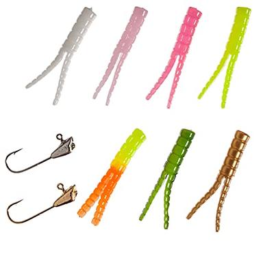 Trout Magnet 82 Piece Neon Fishing Kit, Catches All Types of Fish, Includes  70 Grub Bodies and 12 Size 8 Hooks & Phantom 100% Fluorocarbon Fishing  Leader Line, 50M, 3lb, 6X Tippet,Silver - Yahoo Shopping