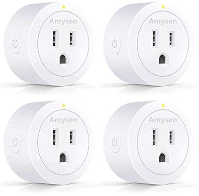 Brightech Outdoor Wi-Fi Smart Plug - Alexa, Echo, Google Home Compatible,  No Hub Required - 2 Grounded Sockets - Timer and Schedule Function - Max