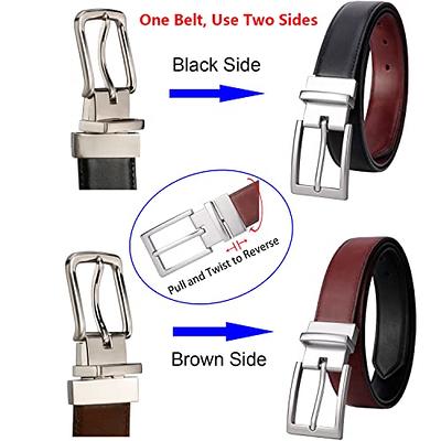 CHAOREN Leather Reversible Belts for Men - Double Style, Singular Elegance