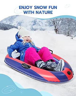 QPAU Inflatable Snow Sled, Heavy Duty Snow Tube with Reinforced Handles,  Snow Sleds for Kids and Adults Winter Toys Gifts, Toboggan for Family  Outdoor Sledding - Yahoo Shopping