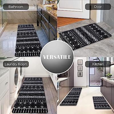 Kitchen Runner Rug/ Mat Cushioned Cotton Hand Woven Anti-Fatigue