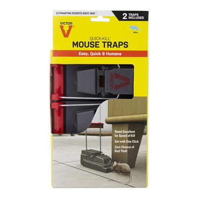 VICTOR QUICK KILL MOUSE TRAP REUSABLE Set of 3 in PACKAGE Easy to Set & Use