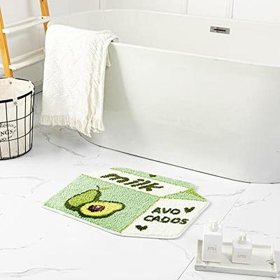 UNIBATH Leaves Bathroom Runner Rugs Long Bathroom Rug Green Extra Large  Bath Runner Rugs for Bathroom Non Slip Microfiber Absorbent Washable Area