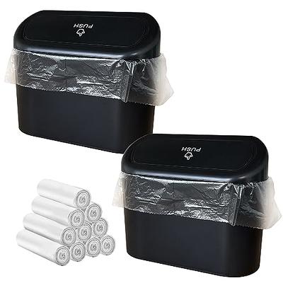 Car Trash Can Bin With Lid And Trash Bags Small Car Garbage Can