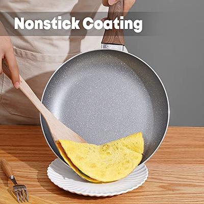 ESLITE LIFE 8 Inch Nonstick Skillet Frying Pan with Lid Egg Omelette Pan,  Chef's