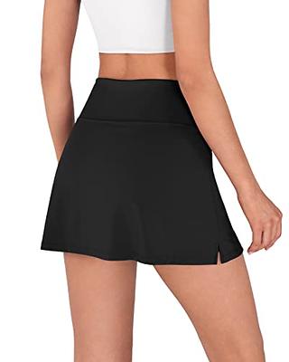 ODODOS Women's High Waisted Tennis Skirts with Pockets Built-in