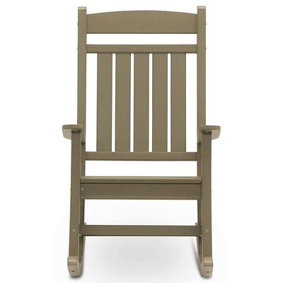 FORCLOVER Rocker Natural Wood High Back Single Rocking Chair