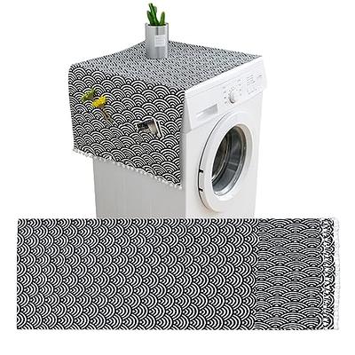 Washer and Dryer Covers Washing Machine Top Cover Dust-Proof Washer And  Dryer Top Covers Anti-Slip Fridge Dust Cover 26In x 35In /65cm x 90cm - Grey