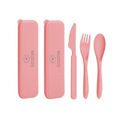 Ansukow 4-Piece Reusable Travel Utensils Set With Case, 18/8 Stainless  Steel Camping Silverware Set for Lunch Box, Dorm, Work, School, Picnic