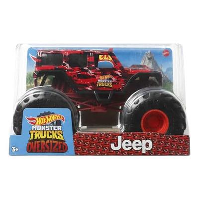 Hot Wheels 2022 RED Camouflage Jeep Monster Trucks Oversized Metal