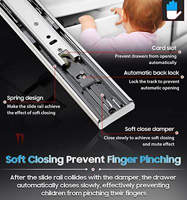 14 in. Self-Closing Bottom Mount Drawer Slide Set 1-Pair (2 Pieces)