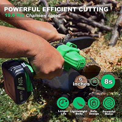 12 Electric Cordless Battery Power Brushless Chainsaw Set For Twig Wood  Cutter