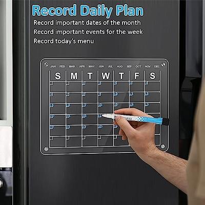 Acrylic Magnetic Dry Erase Board Calendar For Fridge, 15.7''x11.8