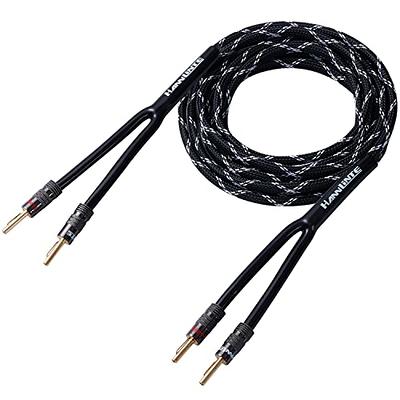 UCINNOVATE HiFi OFC Speaker Wire Cable with Banana Plug, 2 Pack High-end  Pure Copper 1.5m Gold-Plated Banana Tip Plugs Male to Male 600 Strand  Speaker