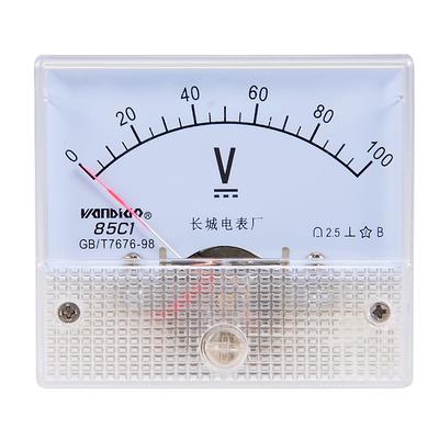 1Pcs DC 50V Analog Panel Volt Voltage Meter Voltmeter Gauge 44C2 DC  0-50V