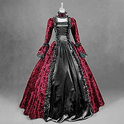 Vampire Dress for Women Flared Sleeve Medieval Victorian Dress