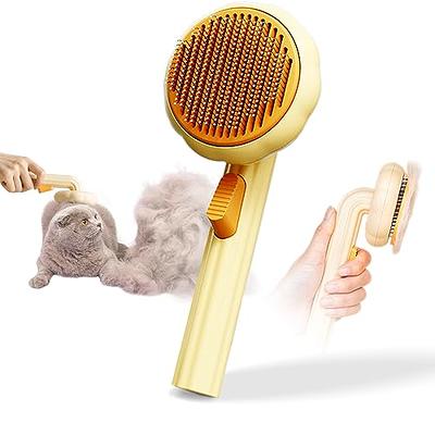 Steamy Cat Brush - 3 In1 Cat Steamy Brush, Self Cleaning Steam Cat Brush,  Cat Steamer Brush for Massage, Cat Hair Brush for Removing Tangled and