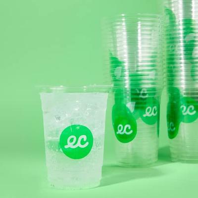  VANDAPAC Compostable cups 18 oz plastic cups (20 cups).  Biodegradable cups that are eco friendly cold cups. Disposable plastic cups  friendly to the environment : Health & Household