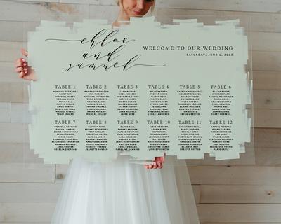 Wedding Seating Chart  Frosted Wedding Plan Acrylic Sign Find Your Seat  Custom - Yahoo Shopping