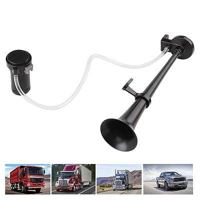 FARBIN 12V 150db Air Horn kit, Super Loud 18 Inches Chrome Zinc Single  Trumpet Truck Horn, Train Horn with Compressor for Any 12V Vehicles