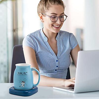Ceramic Cup Heating Coaster Set Coffee Mug Warmer Coffee Cup Warmer for  Coffee Milk Tea Beverage Milk (Green)