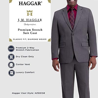 J.M. Haggar Men's Classic Fit Subtle Pattern Suit Separates-Pants