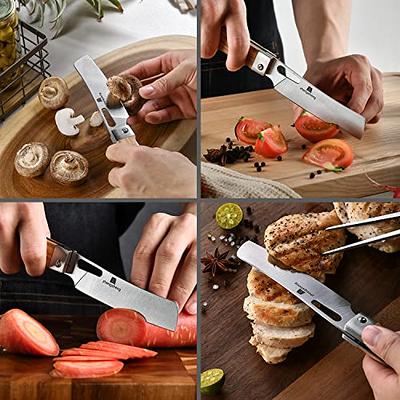 Dalstrong Steak Knife Set - 8 Piece - 5 inch Straight Edge Blade -  Gladiator Series Elite - Forged High-Carbon German Steel Dinner Kitchen  Knife - Black G10 Handle - Folding Block Set - NSF Certified - Yahoo  Shopping