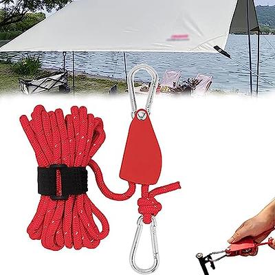 Tent Windproof Rope With Pulley Adjuster For Fixed Canopy