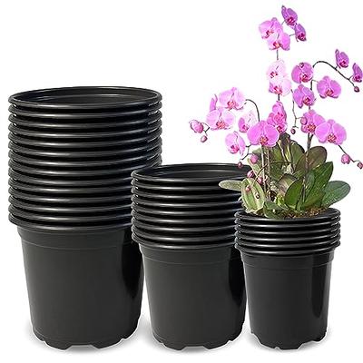 VIVOSUN 50pcs 6 Inch Planter Nursery Pots, Plastic Pots for Flower Seedling