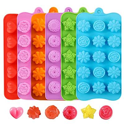 KRLIFCSL Multi Flower Shape Baking Mold Candy Mold, Silicone Chocolate Molds  including Tulip Rose Heart, Ideal for Wedding Festival Parties DIY Crafts &  Novelty Gift Molds, Pack of 6 (Multi Flower) 