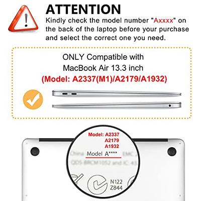 MOSISO Compatible with MacBook Air 13 inch Case 2022, 2021-2018 Release  A2337 M1 A2179 A1932 Retina Display Touch ID, Plastic Hard Shell&Keyboard