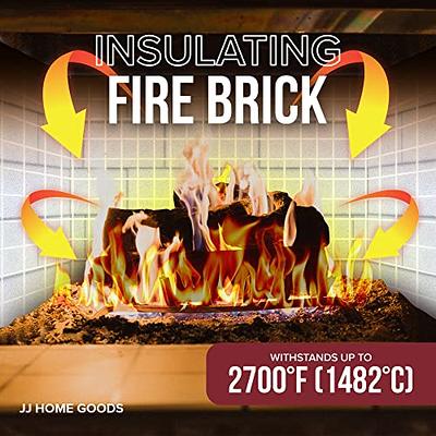 JJ CARE Fire Brick - [9 x 4.5 x 2.5] - Insulating 2700°F Fire Bricks for