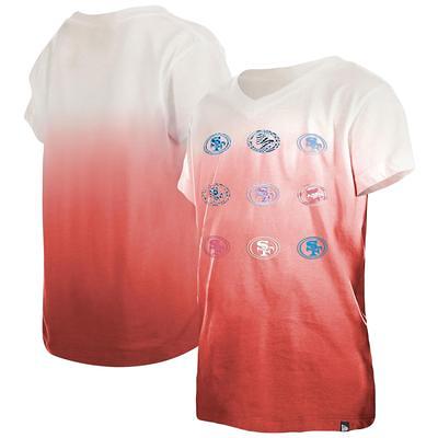 Women's Majestic Threads Christian McCaffrey Pink San Francisco 49ers Name & Number T-Shirt Size: Medium