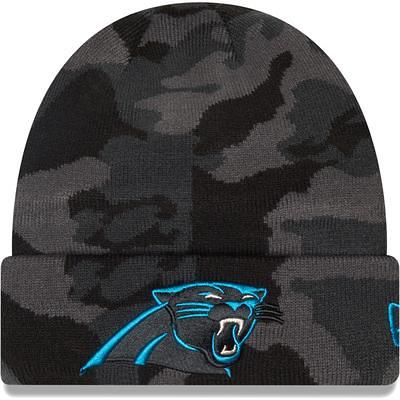 Men's Carolina Panthers New Era Black 2023 Sideline Cuffed Knit Hat With Pom