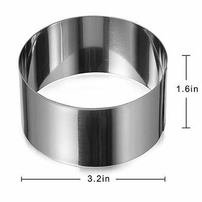 ONEDONE Cake Ring Molds for Baking 3.15 Round Stainless Steel Pastry Rings  Cake Rings Forming Rings with Pusher, Set of 4, Mother's Day Gifts - Yahoo  Shopping