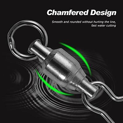 20Pcs High Speed Bearing Swivel Fishing line Swivel Bearing swivels snap  Swivel spinnerbait Quick Fishing Swivel Clips Fishing swivels to Rotate