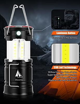 Etekcity LED Camping Lantern Magnetic Lights, Brightness Control with  Batteries, Collapsible