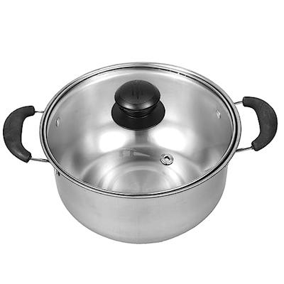 Hemoton Glass Pots Cooking Pot Clear Pans Stove Simmer Cookware Small Saucepan Set Serving Bowls Lids Boiling Dishes, Size: 20.00