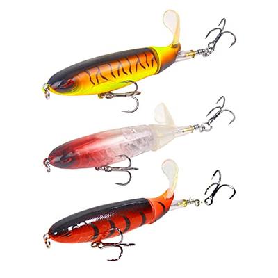 Leitee 10 Pieces Topwater Frog Fishing Lure Floating Bait Weedless Lure Double Propeller Frog Lure Soft Swimbait Floating Bait Crankbait Set For Bass