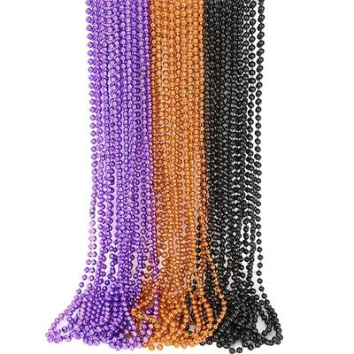 JULBEAR Bulk Halloween Beads Necklaces, 30 pcs Mardi Gras Black