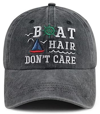 Boat Accessories for Women Men, Funny Boat Hair Don't Care Hat for