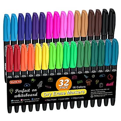 Dry Erase Markers, Shuttle Art 90 Bulk Pack 15 Colors Magnetic