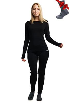 Women Ladies Thermal Underwear Set Top Bottom Base Layer Long