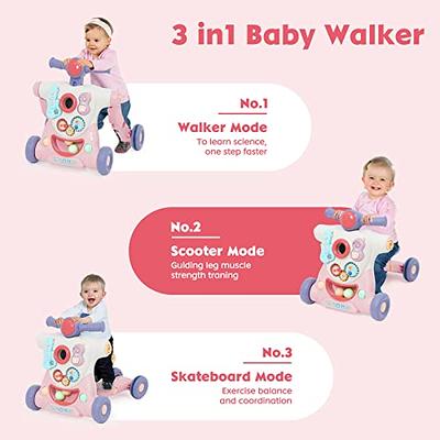 iPlay, iLearn 3 in 1 Baby Walker Sit to Stand Toys, Kids Activity Center,  Toddlers Musical Fun Table, Lights and Sounds, Learning, Birthday Gift for  9, 12, 18 Months, 1, 2 Year Old, Infant, Boy, Girl 