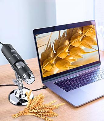 Hayve W1 Foldable Wireless Digital Microscope，Portable 10X-1200X HD Pocket  Microscope, WiFi & USB Handheld Coin Microscope for iPhone iPad Android