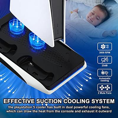  KUNSLUCK Charging Station for PS VR2 & PS5 with 2 Cooling Fan,  3-in-1 Stand for PS5 and PS VR2 Controllers Charging, PS5 Console Cooling  Station, Organization PS VR2 Accessories & PS5