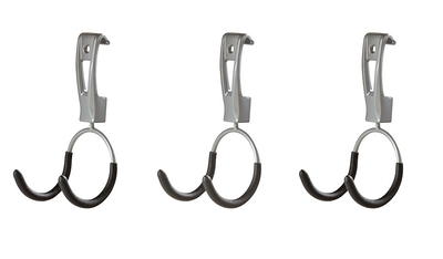 Rubbermaid Fast Track 48 Inch Wall Mounted Storage Rail & Hose Hooks (6  Pack)