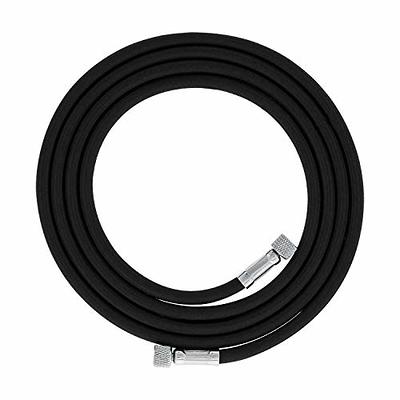 SAGUD Airbrush Hose 10 Foot Nylon Braided Air Hose with 1/8 Size on Both End and Adapter 1/8 Male - 1/4 Female for Most Airbrush Kit