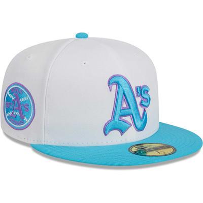 Men's New Era Blue/Orange Oakland Athletics Vice Highlighter 59FIFTY Fitted Hat