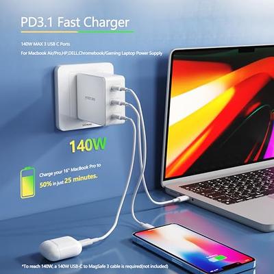 Ugreen -Nexode USB-A+2*USB-C 140W GaN Fast Charger+USB-C Cable wht